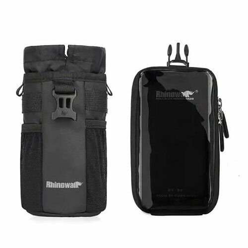 фото Сумка на руль кормушка с чехлом для смартфона rhinowalk rk9105 черная