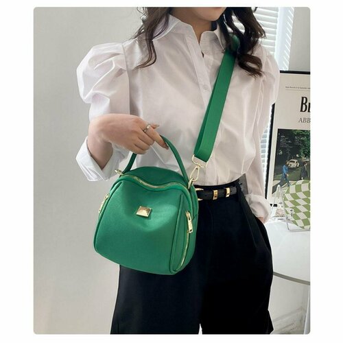 Сумка-рюкзак ChiBao, фактура зернистая, зеленый