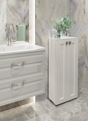 Шкаф для ванной комнаты, REGENT style, ШТГранд 2 двери, белый, универсальный, 95*40*21