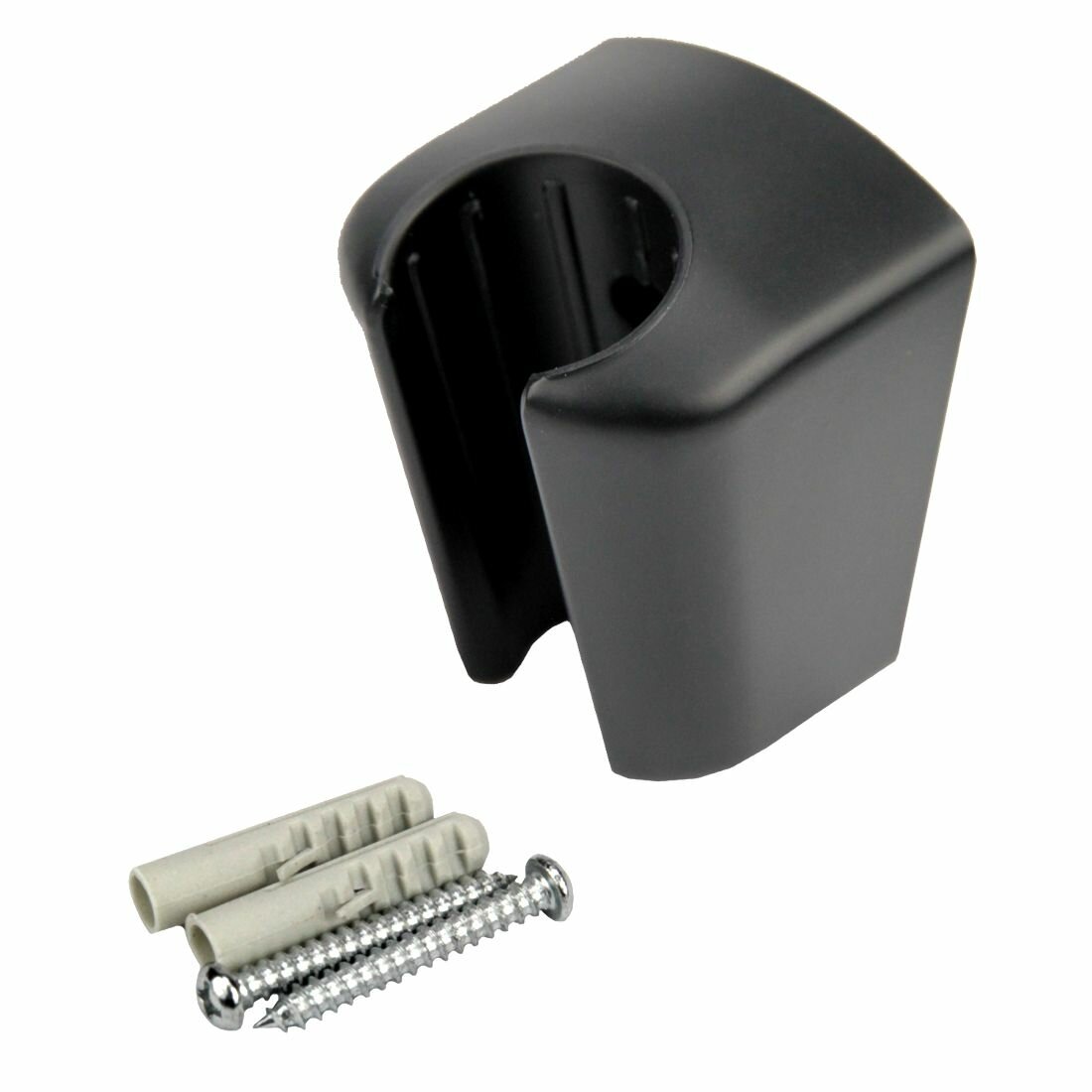 фото Черный держатель кронштейн для душевой лейки