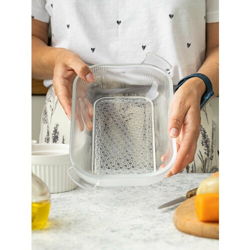 Салатник стеклянный, шубница, блюдо сервировочное для холодца, мимозы 