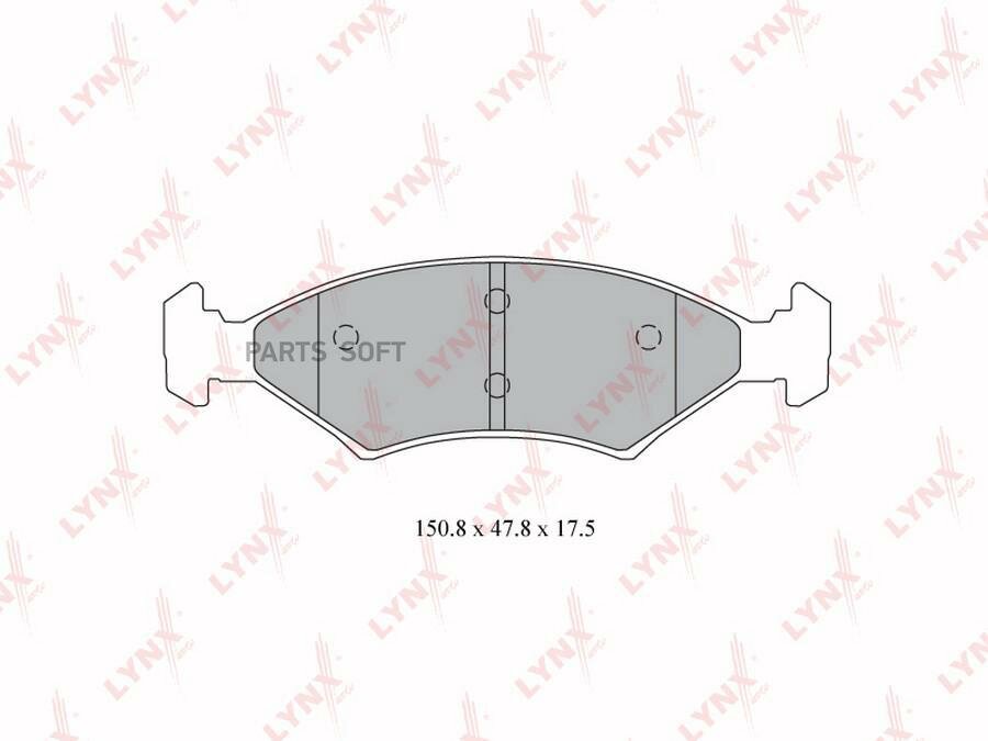 Колодки Тормозные Дисковые | Перед Прав/Лев | LYNXauto арт. BD4415