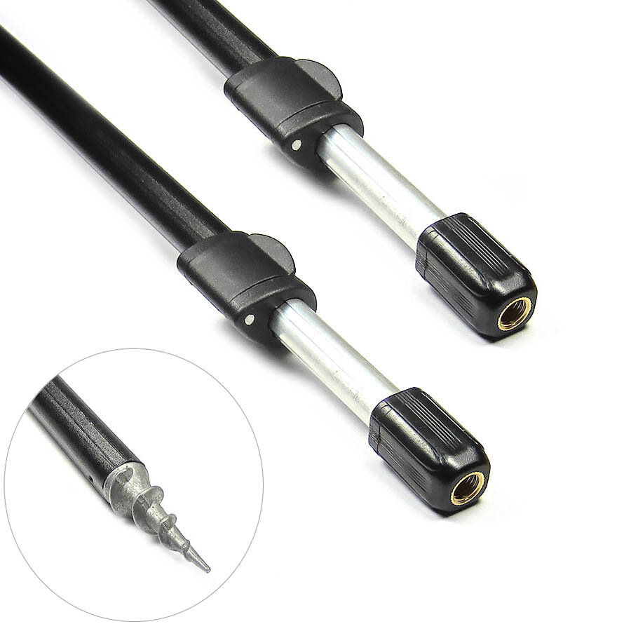 фото Стойка телескопическая с буром (2шт) 19мм 80-140см