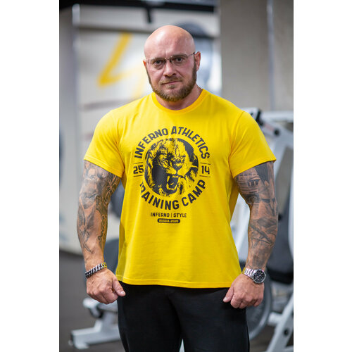 фото Футболка inferno style, размер 2xl, желтый