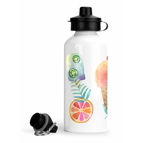 фото Спортивная бутылка для воды тропики мороженое luzimuzi
