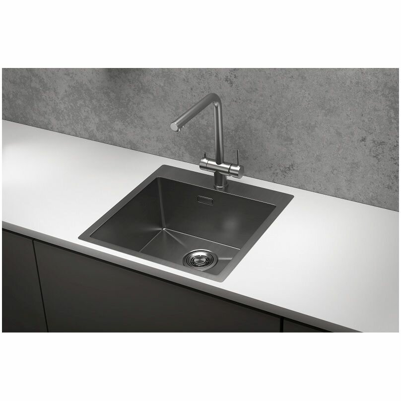 Мойка кухонная Granula Kitchen Space 5045U графит матовый - фото №20