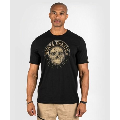 майка venum santa muerte dark side black brown l Футболка Venum, размер M, коричневый, черный