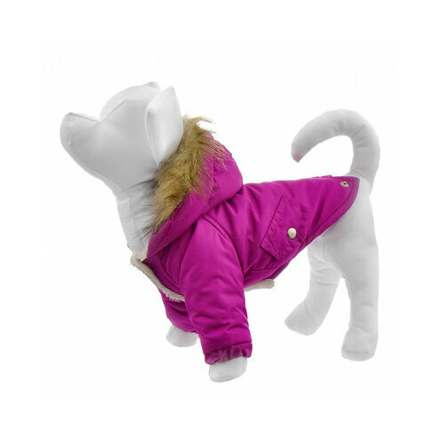 Yami-Yami одежда Парка для собак с капюшоном на меховой подкладке лиловый размер S (спинка 18-20 см) лн26ос 0,1 кг 55940 (1 шт)