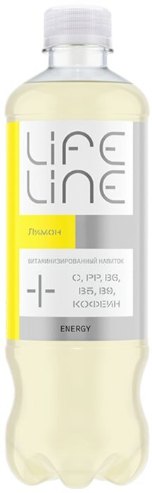 Напиток Lifeline Energy Лимон витаминизированный негазированный 500мл