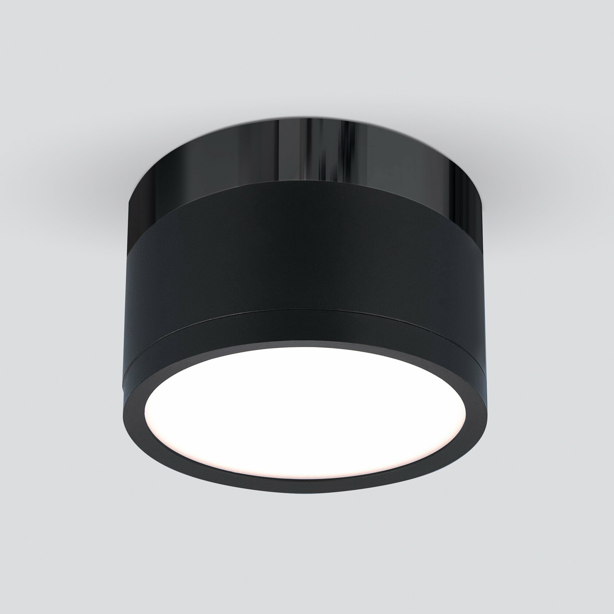 Спот / Накладной потолочный светодиодный светильник Elektrostandard DLR029 10W 4200K черный матовый/черный хром