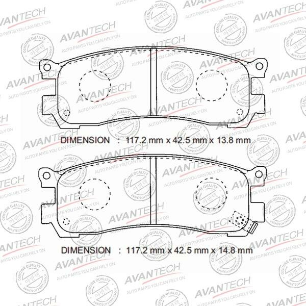 Колодки тормозные AV807 avantech 1шт
