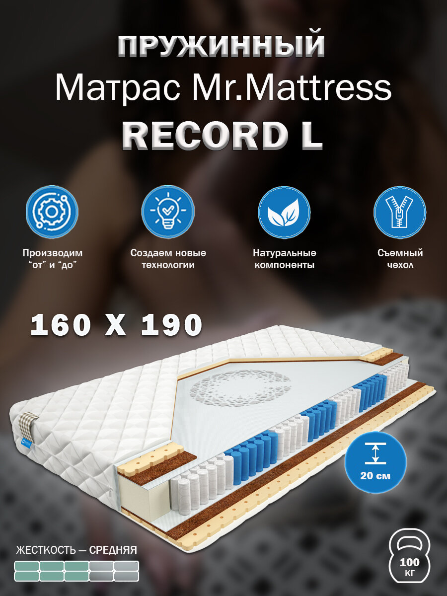 Матрас Mr. Mattress RECORD L 160x190