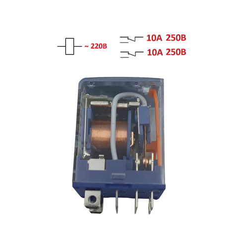 Реле промежуточное 10 А, 2 контакта, 220 В