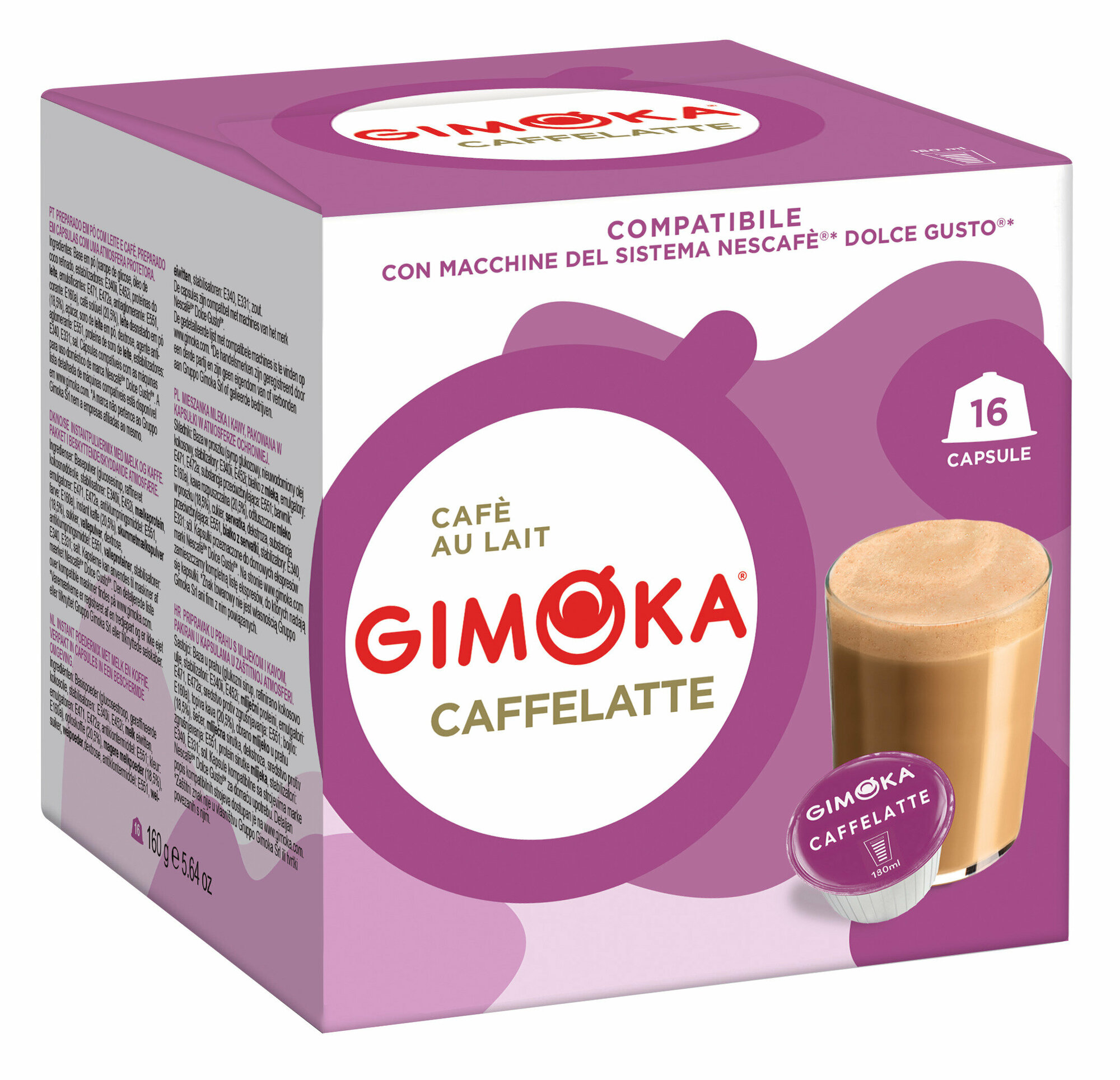 Кофе в капсулах Gimoka Dolce Gusto Caffelatte 16шт Gruppo Gimoka S.R.L - фото №13