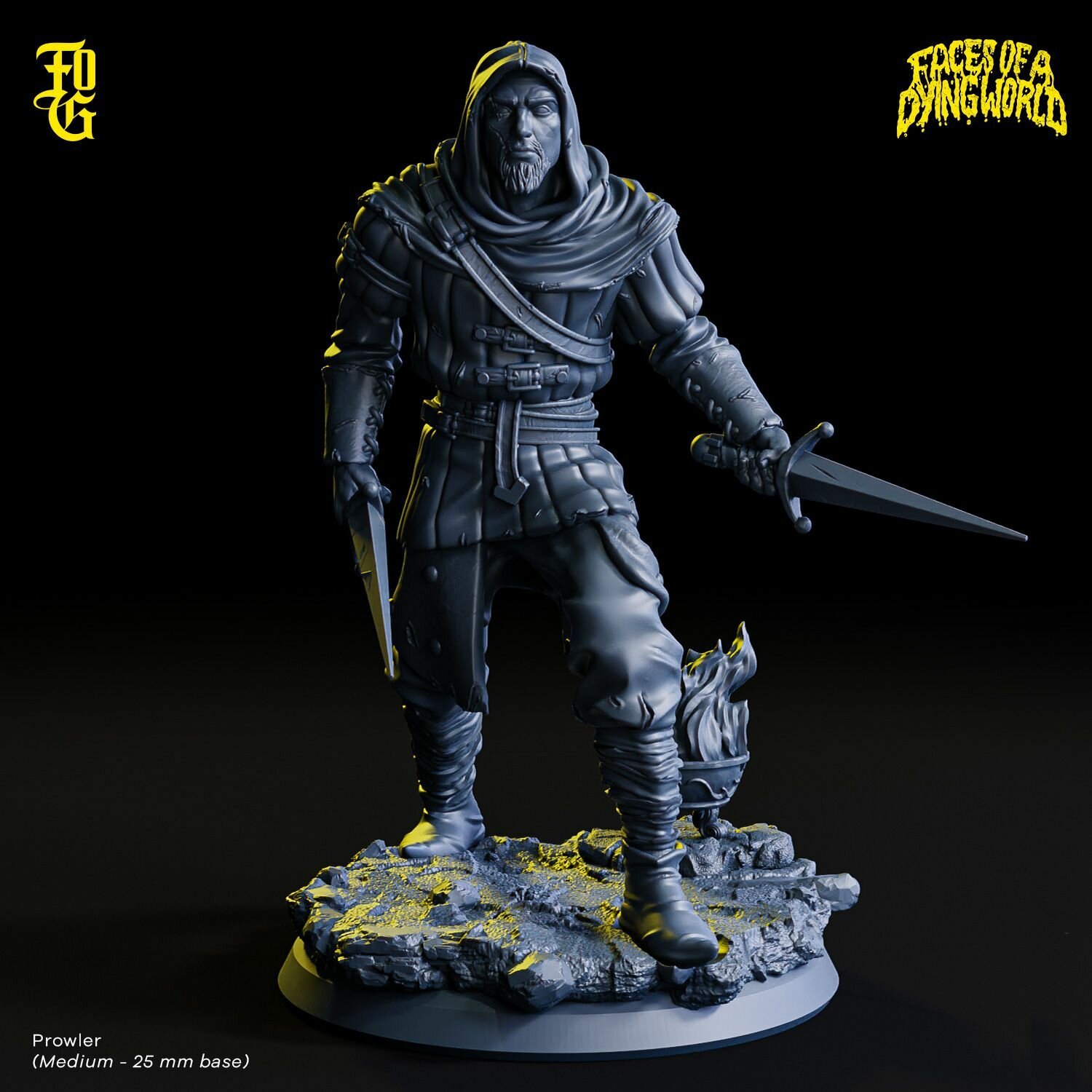 Миниатюра D&D "Изгнанник " 32 мм (DnD, Dungeons & Dragons, ДнД, Подземелья и Драконы, Pathfinder)