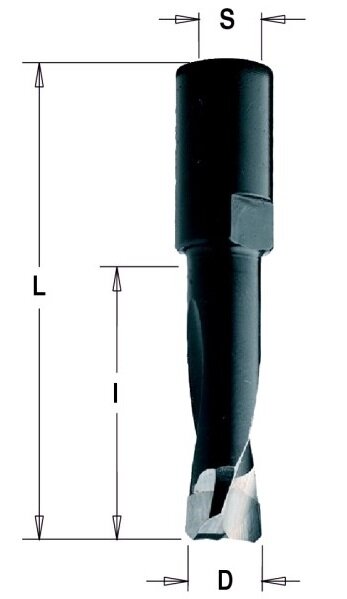 Фреза HW для DOMINO-FESTOOL 8x28x49 Z=2 S=M6x0,75 RH CMT 380.080.11