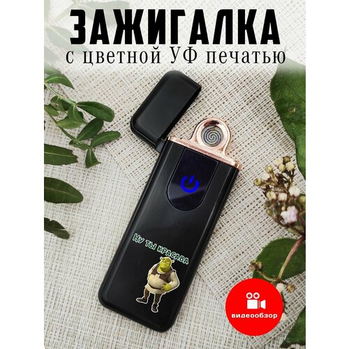 Зажигалка сенсорная с USB зарядкой Шрек, Ты красава