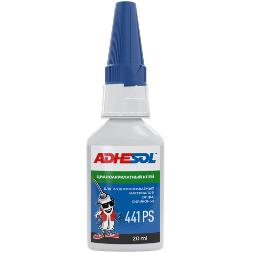 Клей цианоакрилатный для трудносклеиваемых материалов ADHESOL 441 PS 20ml