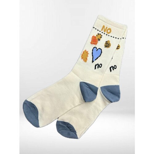 Носки Amigobs, размер 36-41, синий, бежевый, голубой носки amigobs цветные универсальные полосатые