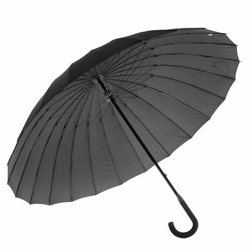 Зонт-трость Mabu, механика, 2 сложения, купол 102 см, 24 спиц, система «антиветер», чехол в комплекте, для женщин, черный