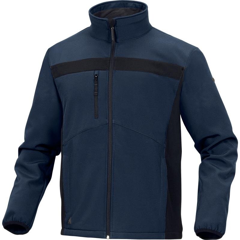 Куртка мужская демисезонная SOFTSHELL LULEA2 из полиэстера и эластана синяя