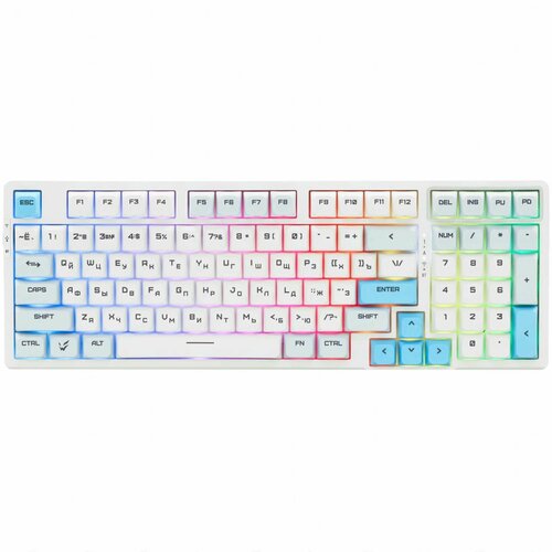 Игровая клавиатура для компьютера беспроводная проводная механическая механическая Gateron Yellow Pro клавиш - 97 Bluetooth USB радиоканал белая ARDOR GAMING Guardian 1 шт 17490₽