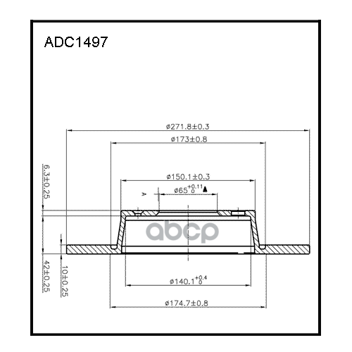 Диск Тормозной | Зад | ALLIED NIPPON арт. ADC1497