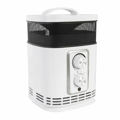 Тепловентилятор керамический электрический Equation с механическим термостатом 1500 Вт бело-черный 580200₽