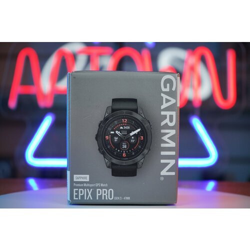 Garmin Epix Pro 47 мм Sapphire Edition – Carbon Gray DLC Titanium with Black Band 47MM