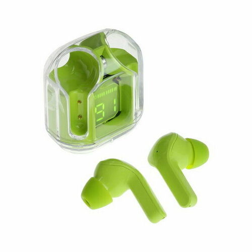 Наушники беспроводные Air31 TWS вакуумные BT 50 45230 мАч прозрачные зелёные 122100₽