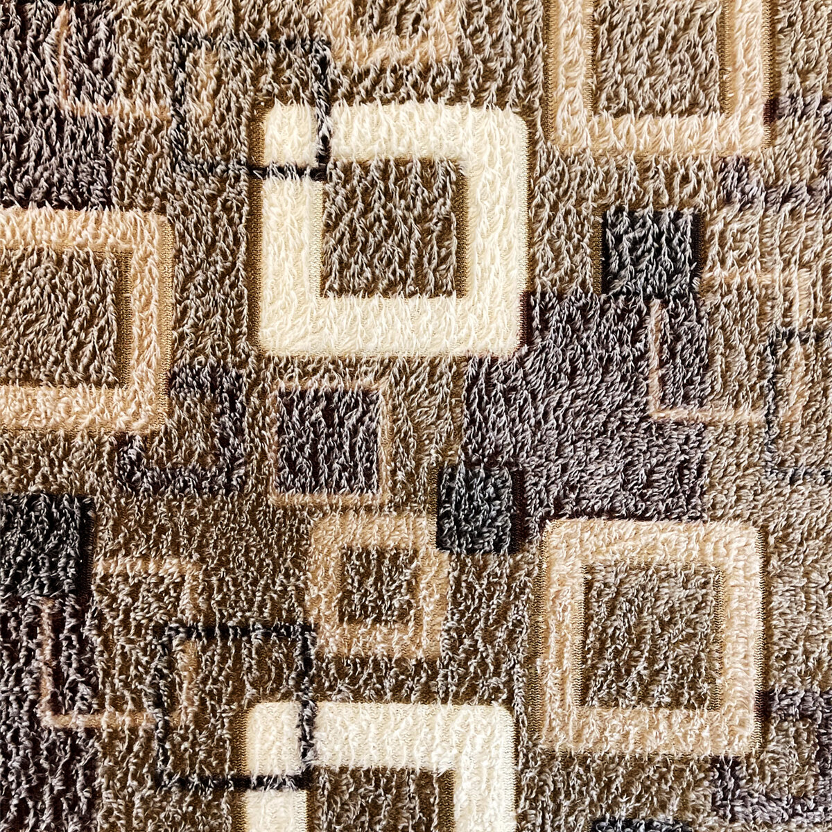 Плед покрывало коричневый с квадратами 180х200 см - фотография № 3