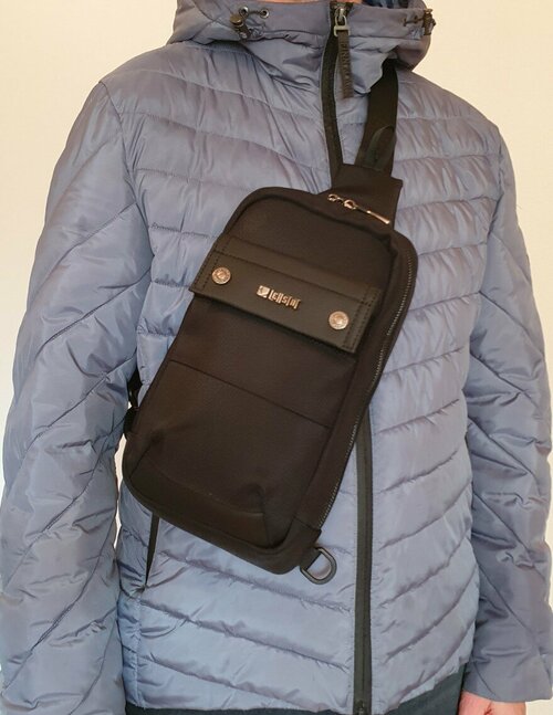 Рюкзак кросс-боди Wherever Рюкзак однолямочный сумка через плечо RUM0003CHK, фактура зернистая, гладкая, черный