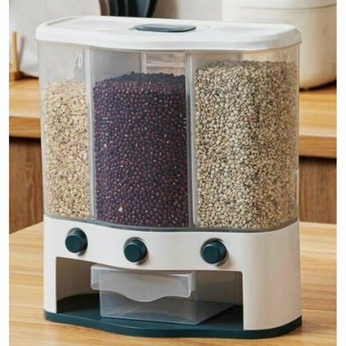 Диспенсерконтейнер для хранения сыпучих продуктов с крышкой дозатором 3 деления 1 лоток 1703₽