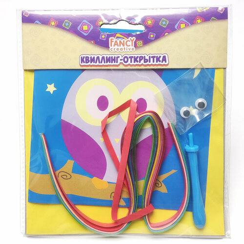 Квиллинг-открытка Сова 135135 см 169₽