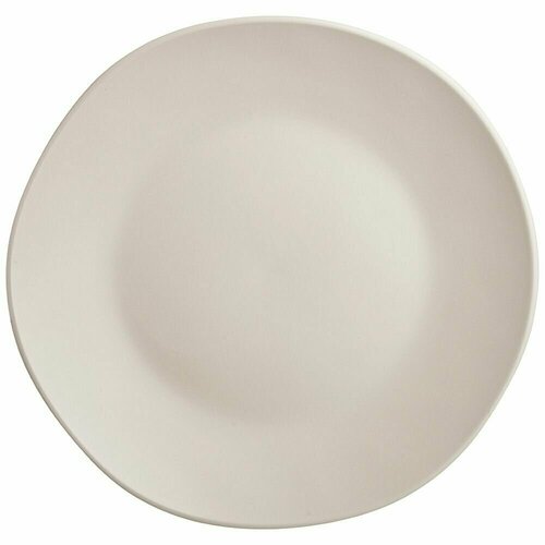 Тарелка сервировочная обеденная 26,5 см Bronco Shadow, керамика, столовая мелкая, закусочная белая, для подачи блюд и сервировки стола