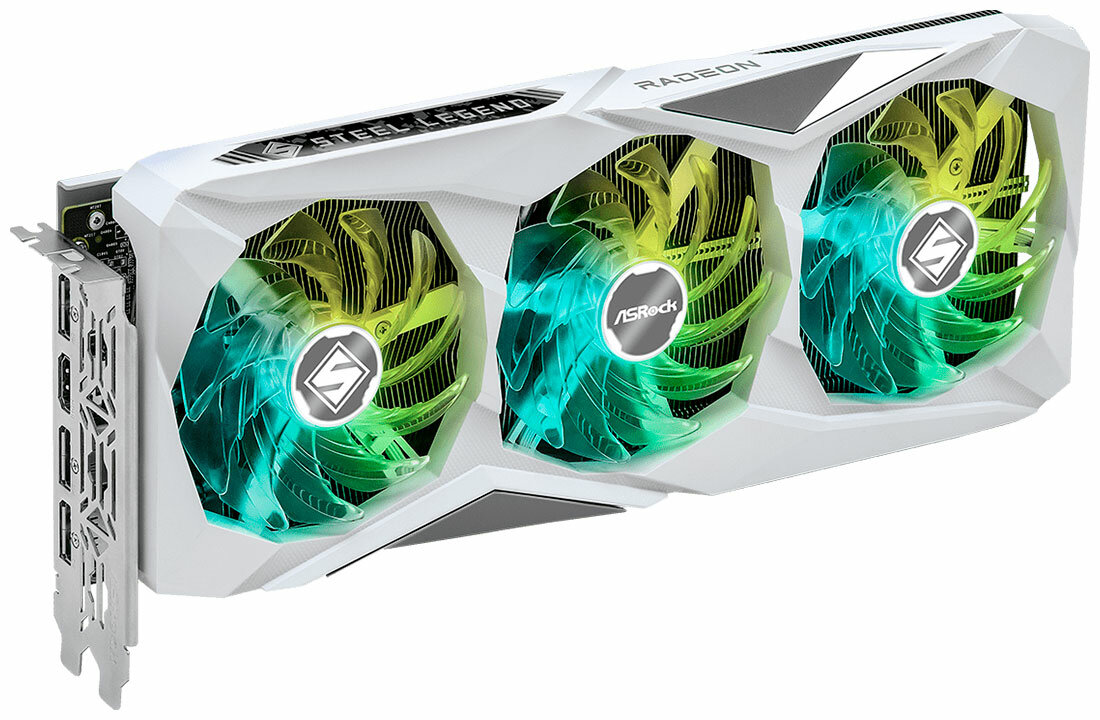 Видеокарта Asrock Radeon RX 7600 XT Steel Legend OC 16GB (RX7600XT SL 16GO) — фото 1