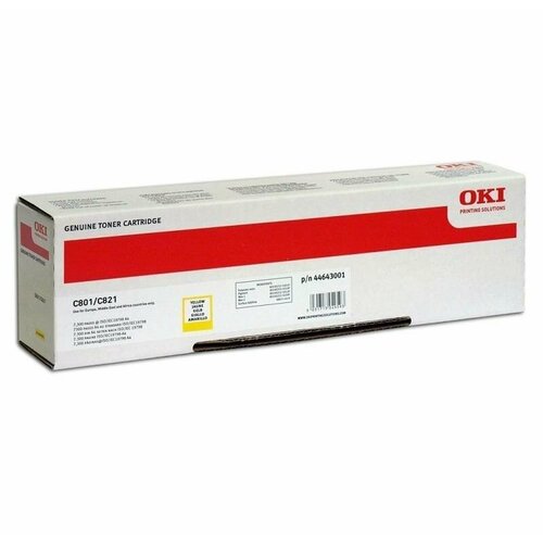 Тонер-картридж Oki C801/821 7.3K (yellow) чип oki c801 821 44643006 magenta master 7 3k