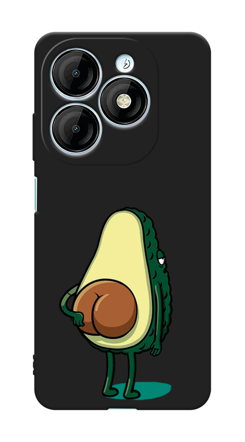 фото Матовый силиконовый чехол на Itel P55 / Ител Р55 Узор из сердечек, черный