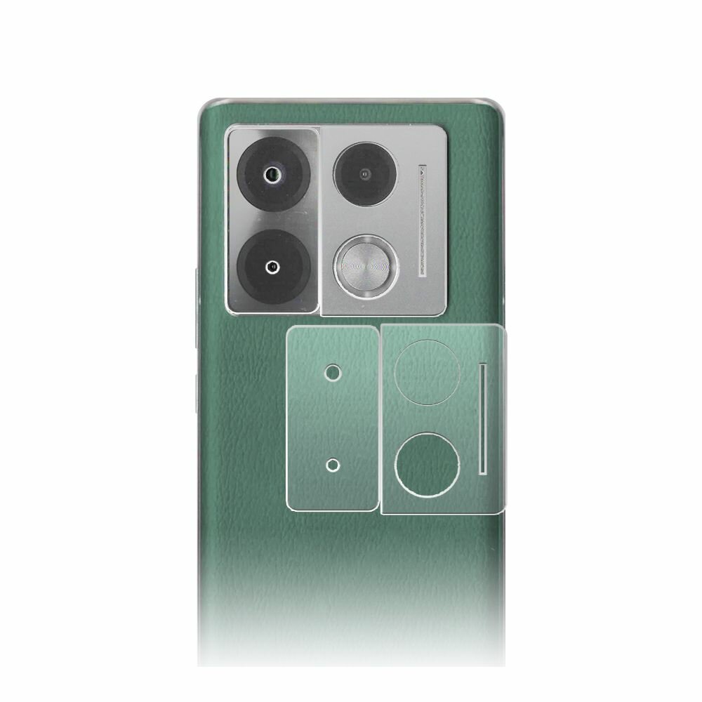 Стекло защитное гибридное матовое Krutoff для камеры INFINIX Note 40 Pro (2шт.)