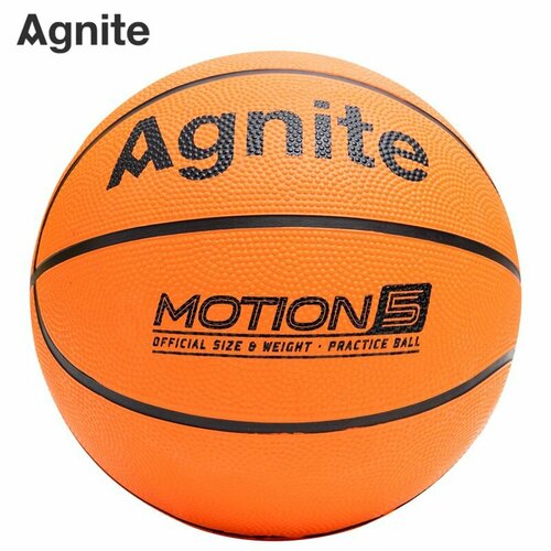 Мяч баскетбольный Agnite Rubber Basketball (Motion Series) №5 F1102 new glowing light shooting training green luminous basketball nets backboard rim ball mesh nylon standard basketball hoop net