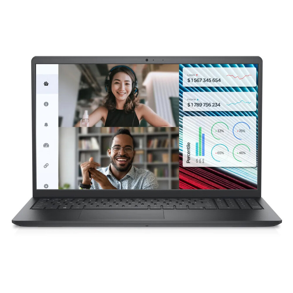 Ноутбук 15.6" 120Ghz WVA FHD DELL Vostro 3520 black (Core i3 1215U/8Gb/512Gb SSD/noOS/RJ45) ((3520-3850))