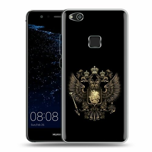Дизайнерский силиконовый чехол для Huawei P10 Lite Флаг и герб России