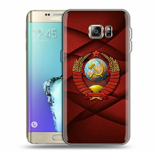 Дизайнерский силиконовый чехол для Самсунг S7 Edge / Samsung Galaxy S7 Edge Герб СССР