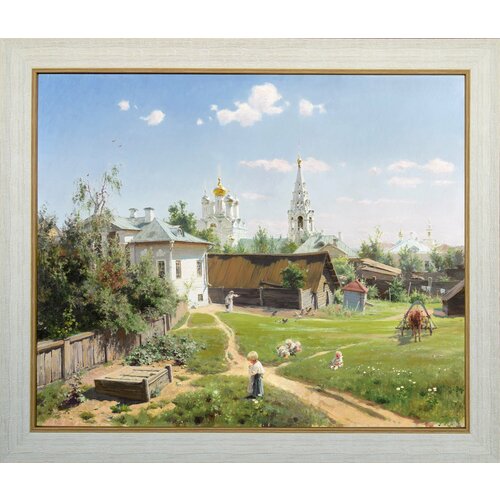 Репродукция картины В Д Поленов Московский дворик 55х46 7000₽