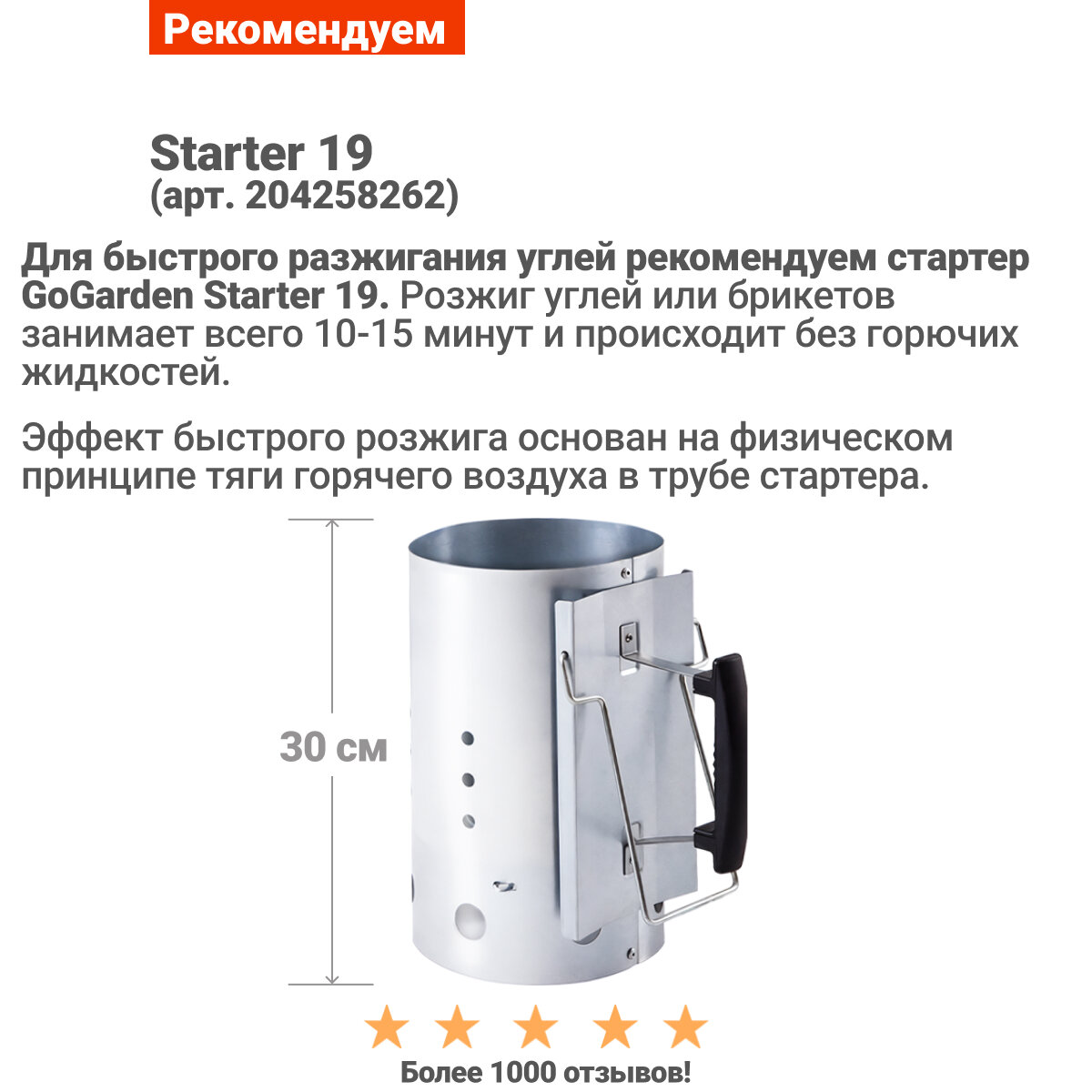 Угольный гриль Go Garden Grill-Master 60 PRO - фотография № 13