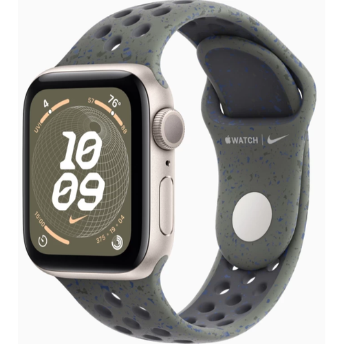 Apple Watch SE 2023, 40 мм, алюминий цвета сияющая звезда, Cargo Khaki Nike Sport Band, M/L умные часы apple watch se 2023 a2723 44мм сияющая звезда mre43ll a