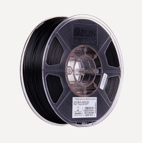 Изображение товара Катушка пластика ESUN ePA-CF 1.75 мм 1 кг Carbon Fiber Черная PA-CF175B1TZ1 / ePA-CF175N1