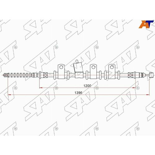 Трос ручного тормоза CHEVROLET AVEO 08-11/KALOS 05-08/RAVON NEXIA R3 16- правая