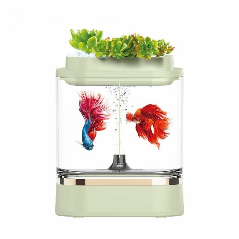 Аквариумы И Аквафермы Xiaomi Аква-ферма Xiaomi Descriptive Geometry Mini Lazy Fish Tank Pro C300 Новая модель 2025