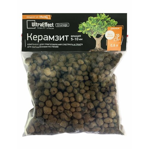 Дренаж классический керамзитовый UltraEffect EcoLine - Керамзит фр. 5-10мм 0,6 литра